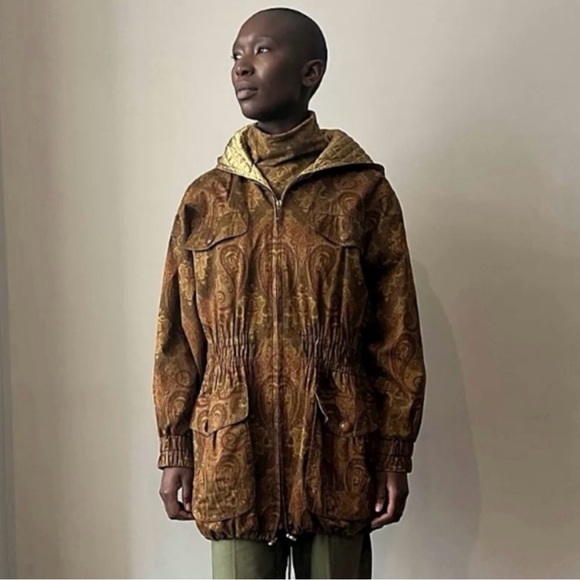 ESCADA Paisley Printed Parka - Picture 1 of 8
